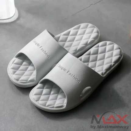 Sandal kamar mandi sendal rumah wanita pria unisex empuk kotak-kotak Anti Slip Slipper EVA Soft