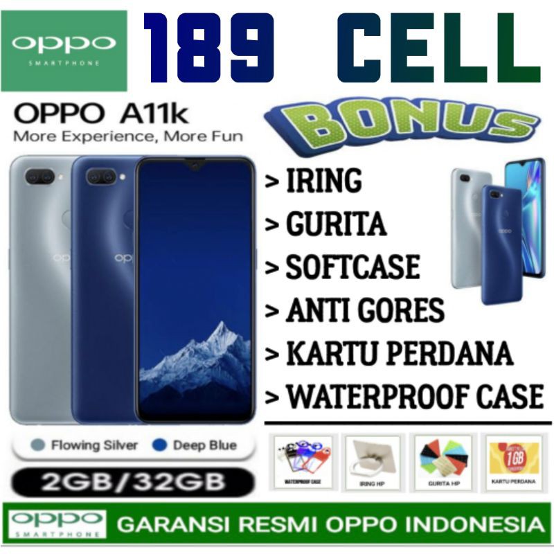 OPPO A11K RAM 2/32 GB GARANSI RESMI OPPO INDONESIA