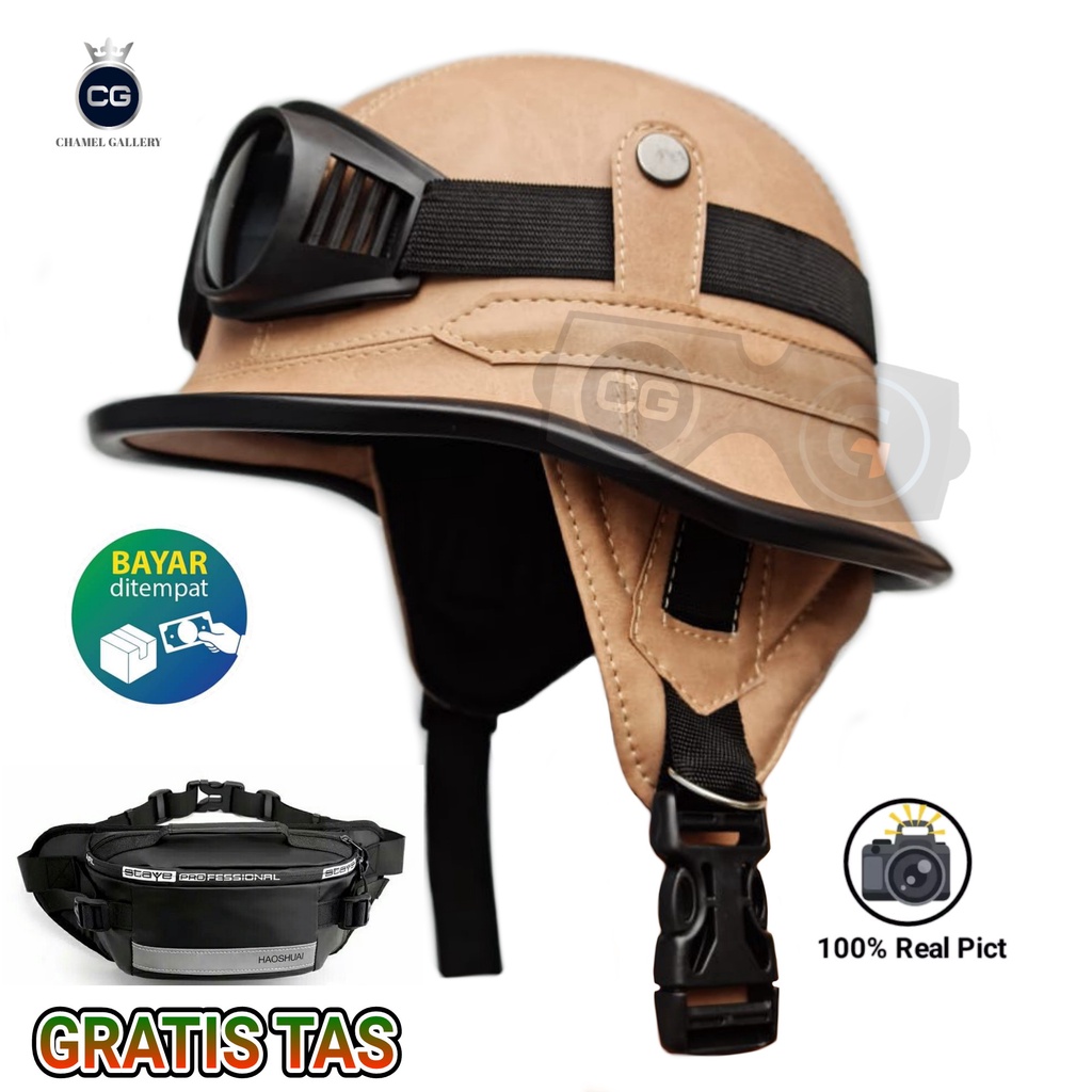 HELM RETRO MILENIAL NAZI CRAZY MOCA/HELM NAZI HITAM/HELM/HELM RETRO NAZI KULIT/HELM KULIT/RETRO/