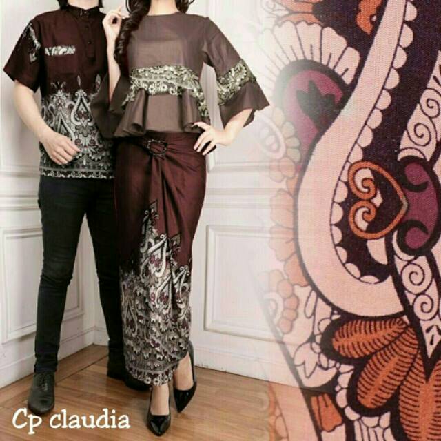 Couple batik claudia | batik couple | baju kondangan