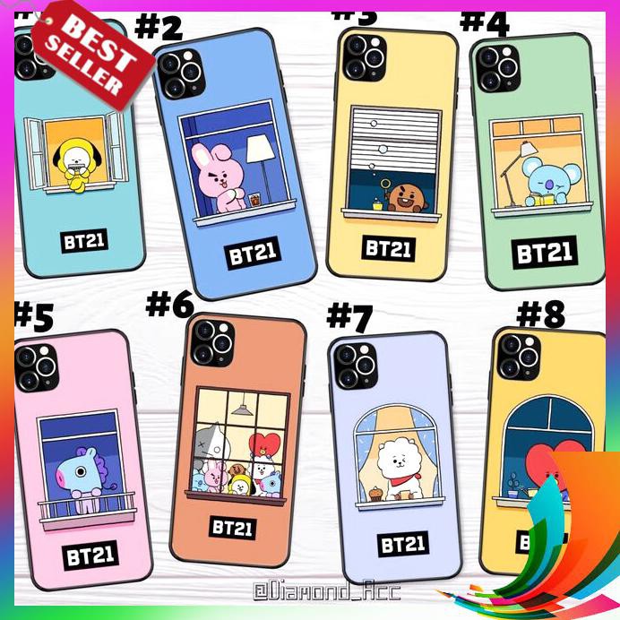 【TERBARU】 PREMIUM Case Hp Glass MOTIF BT21 BTS 6 SAMSUNG GALAXY A20S
