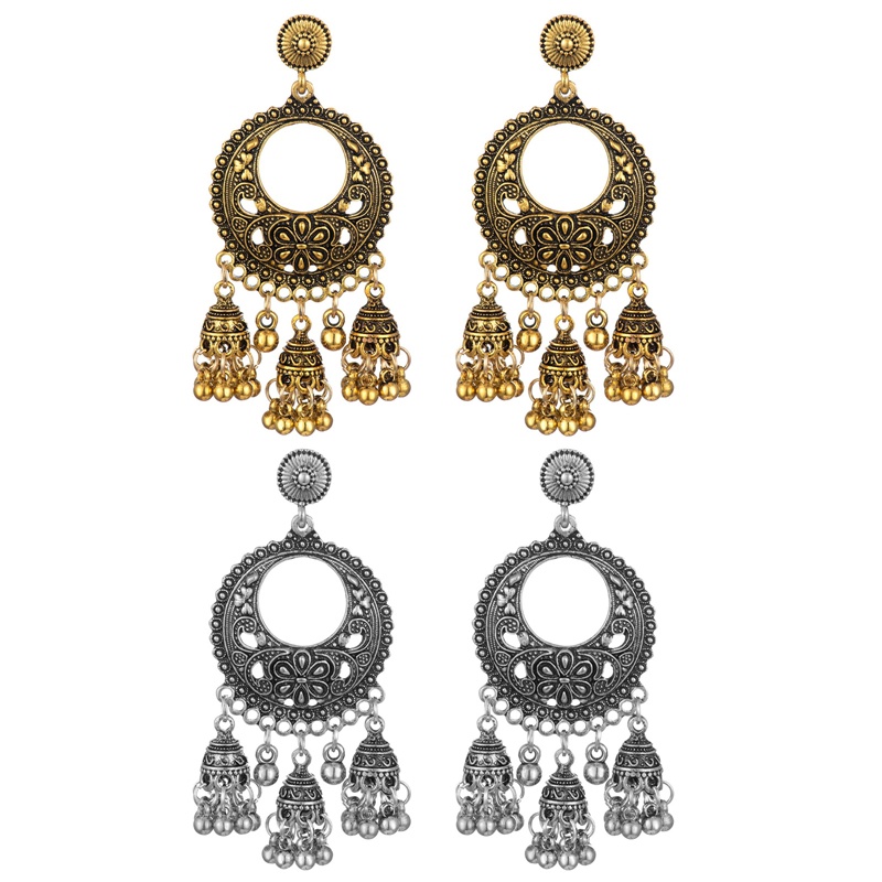 Anting Kait Gantung Desain Ukiran Hollow Gaya Bohogipsietnik Untuk Wanita