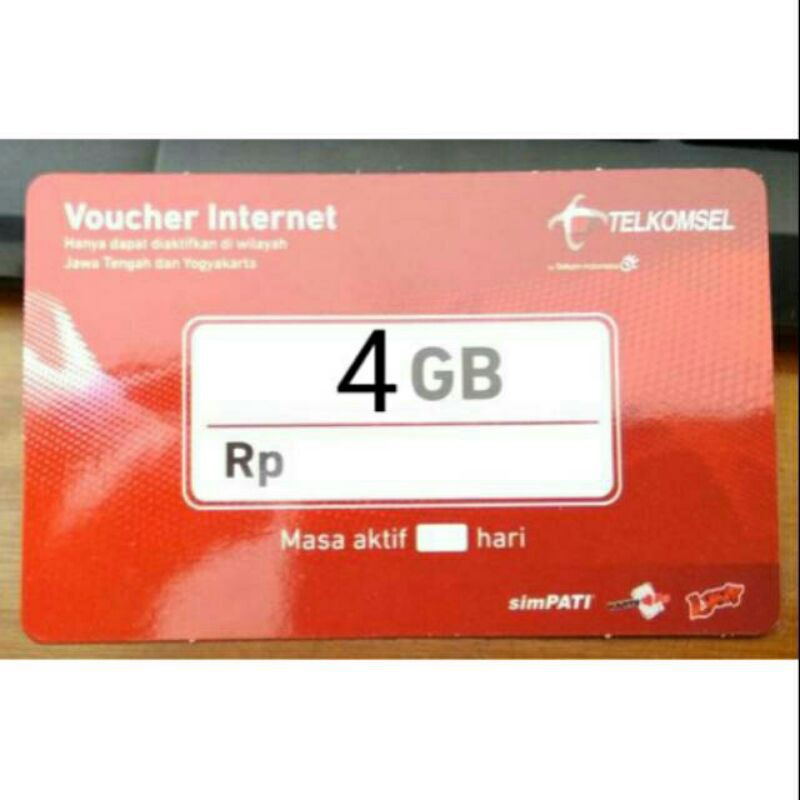 Voucher Telkomsel kuota 4gb 30 hari