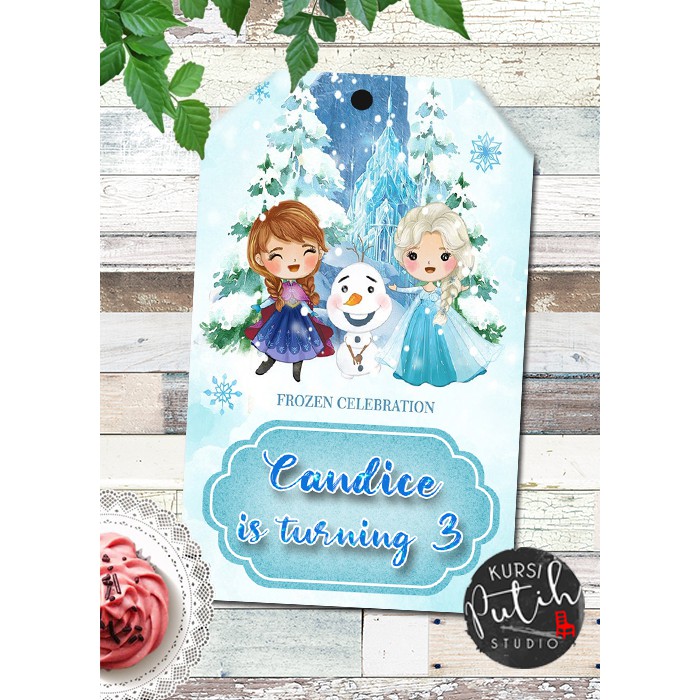 Gift Tag / Birthday Card Tag / Ucapan Ultah Anak tema frozen