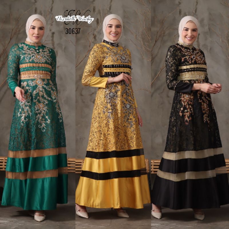 NEW ARRIVAL ELIZABETH WINSBY GAMIS MUSLIM FASHION GAMIS MUSLIM PESTA BAJU MUSLIM BRUKAT GAMIS PESTA 