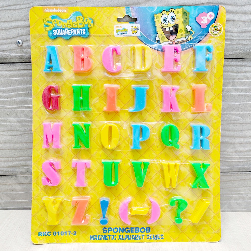 Spongebob Magnetic Alphabet Series Mainan Edukasi Mengenal Huruf Magnet Belajar Membaca