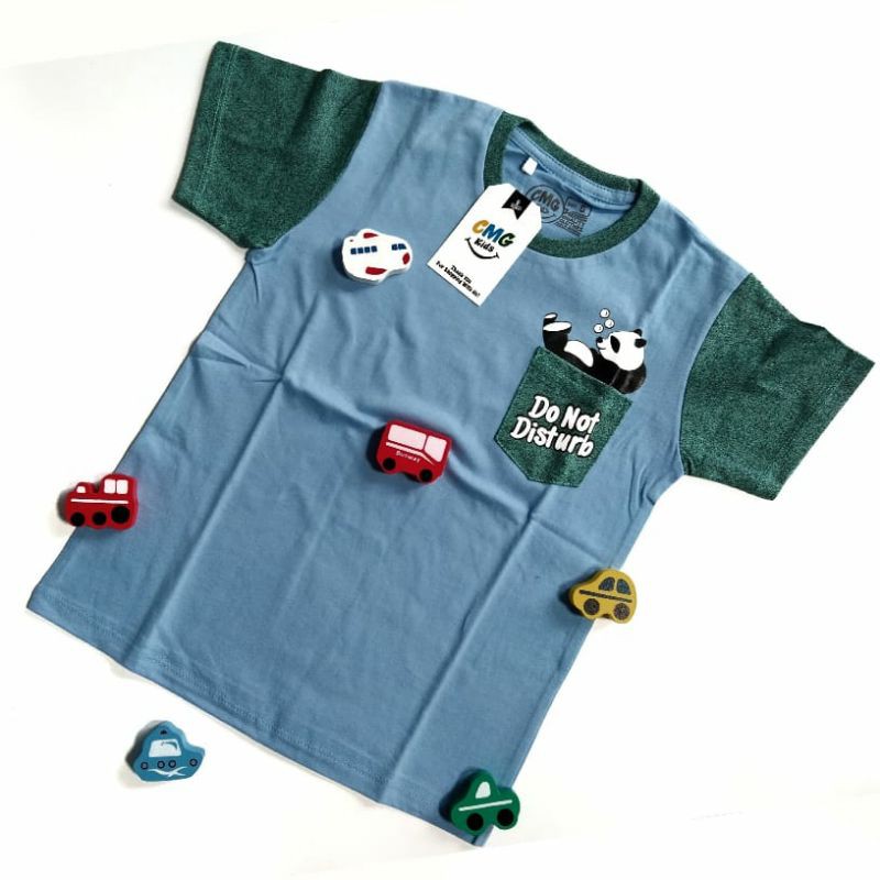 Kaos Anak Laki Laki CMG Kids Motif  Panda  Catton Combed 24S