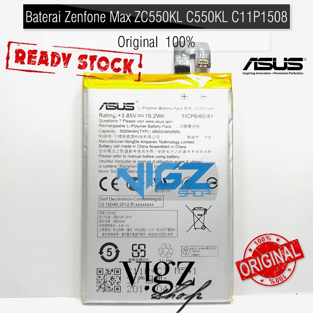 Battery Baterai Batre Asus Zenfone Max ZC550KL C550KL C11P1508 Original 100%