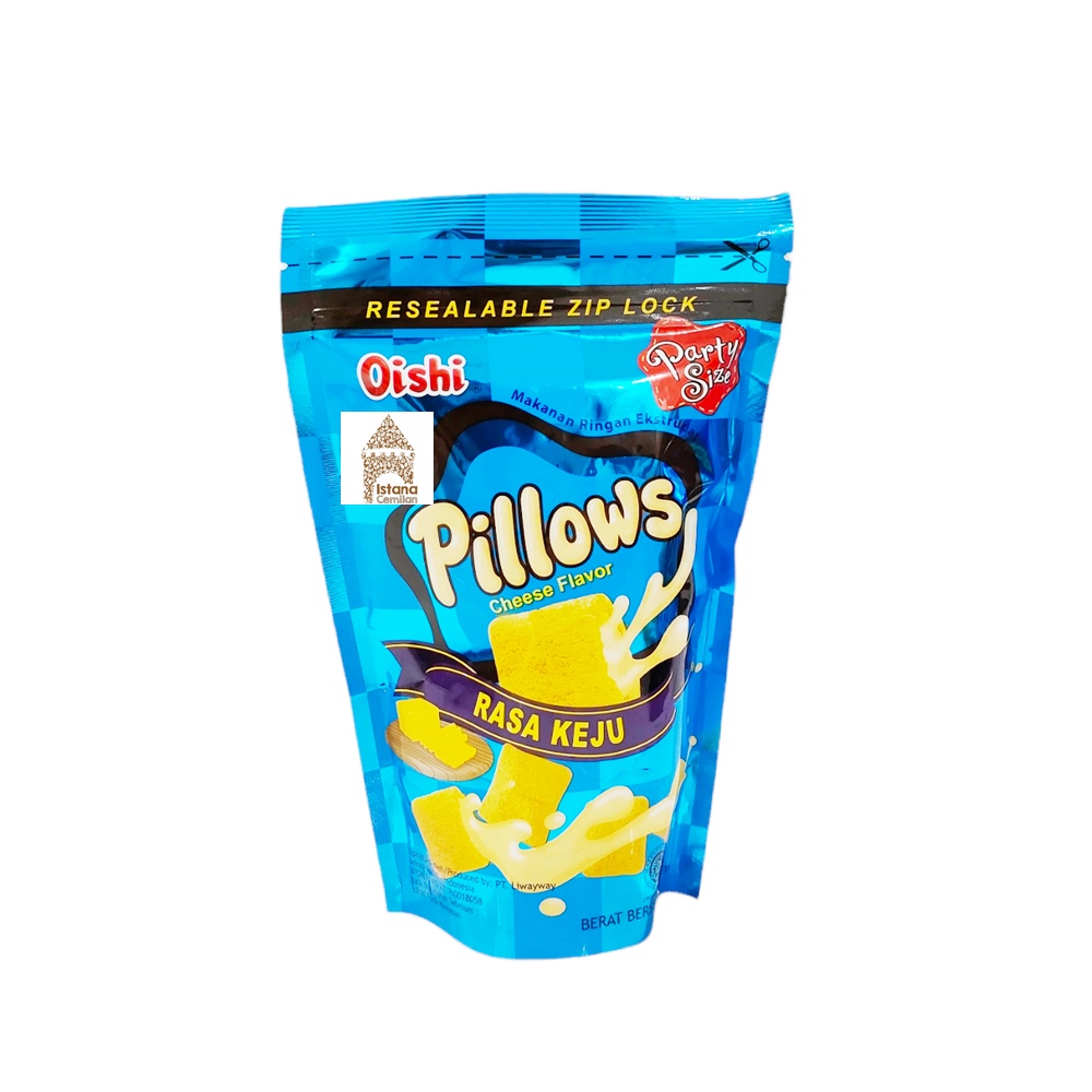 Oishi Pillows / Pillow Snack Chiki Bantal Party Size Zip Lock 100 Gram