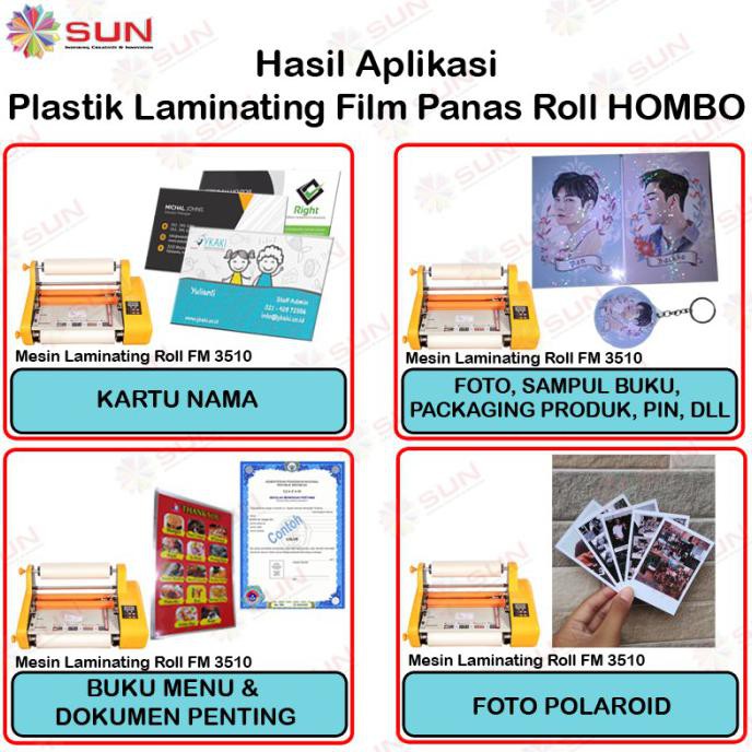 

PLASTIK LAMINASI PANAS ROLL DOFF HOMBO 330 MM PROMO