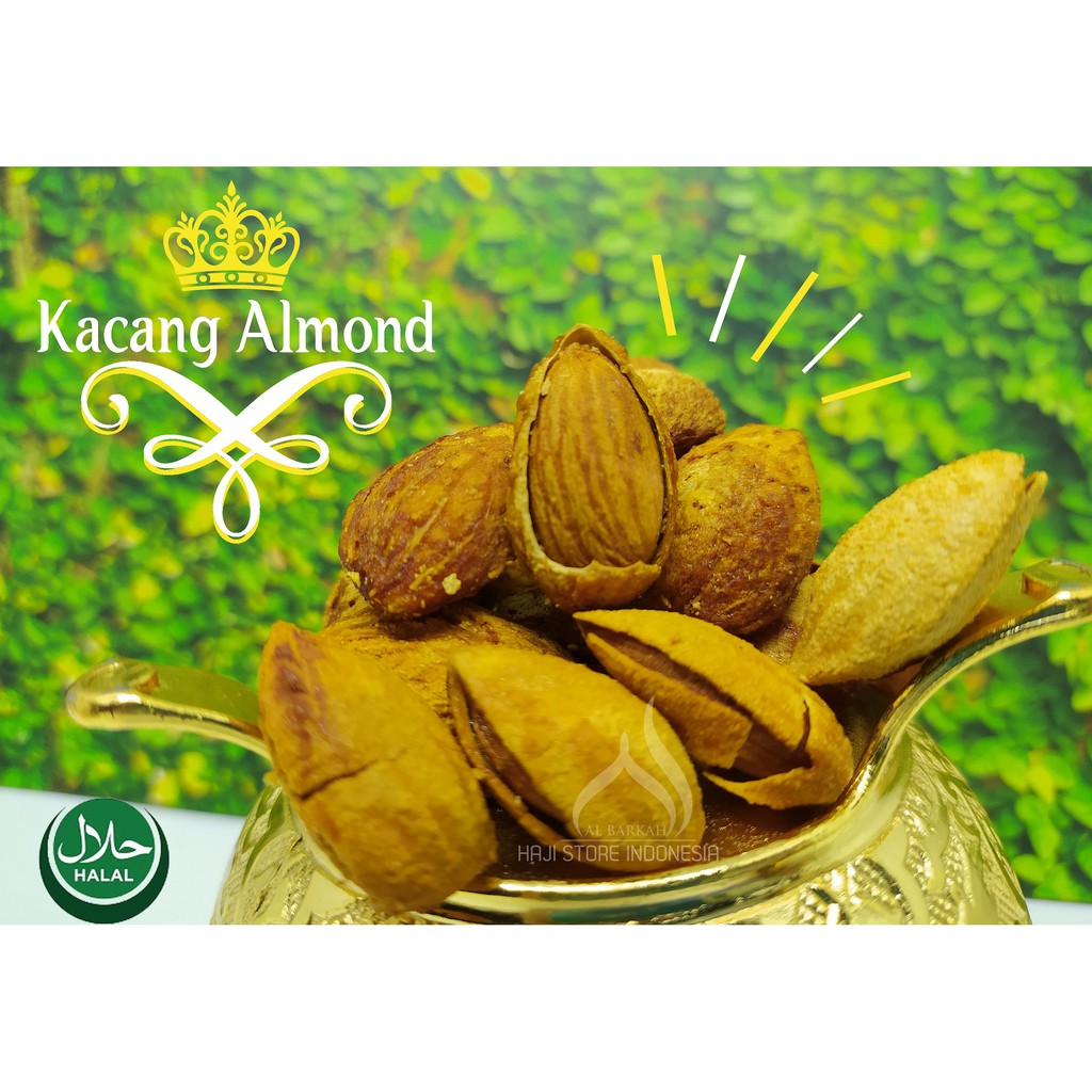 Kacang Almond Panggang 1kg Siap Makan Matang Oleh Oleh Haji