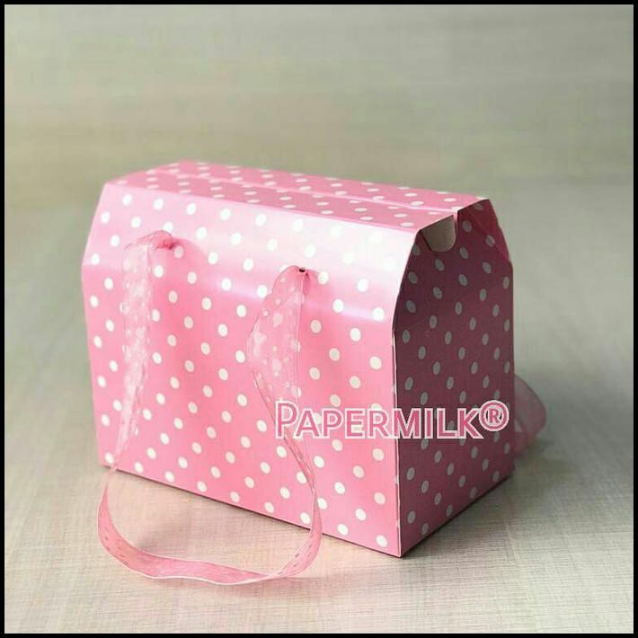 

New Produk Bcr 20.11.16 Dots, Kotak Lipat Kado Dgb Tali Size : 20 X 11 X 16 Cm - Biru Muda