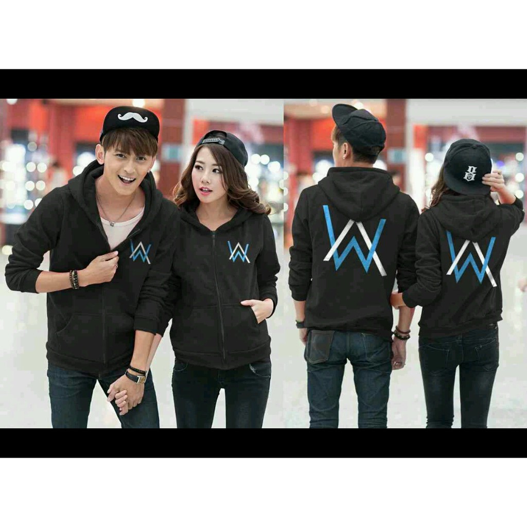 JAKET COUPLE CP AW ALAN WALKER HITAM JK40