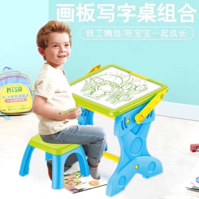 

Drawing board 4in1 papan tulis meja belajar lipat