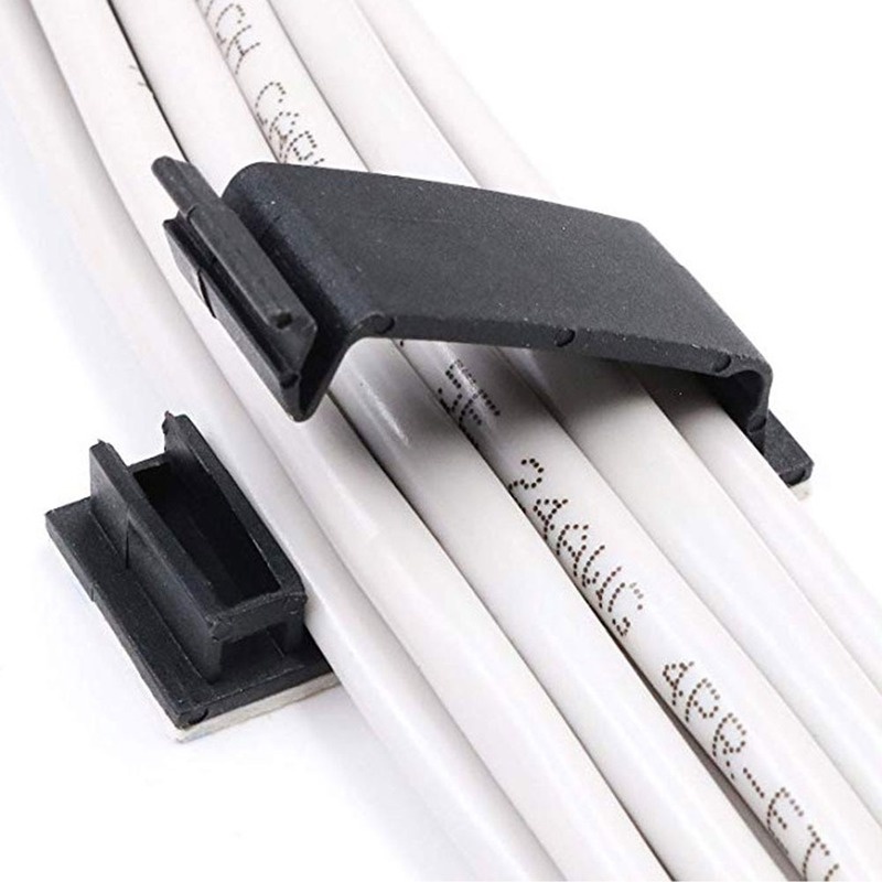3pcs Klip Holder Organizer Kabel Multifungsi Dengan Perekat Untuk Dindingmeja