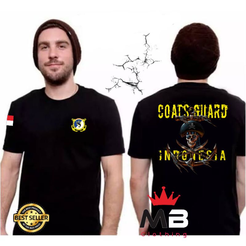 Kaos Coast Guard Lengan Pendek / Baju Coast Guard Indonesia / Tshirt Baju Kaos