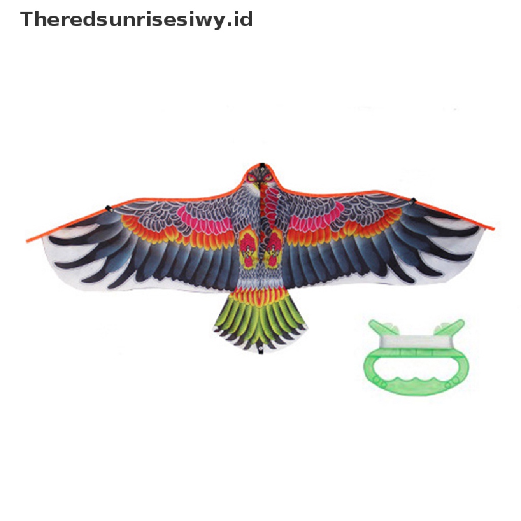 (Theredsunrisesiwy.Id) 1.1m Eagle Kite Stunt Kite Dengan Line 30m Outdoor Mainan Anak