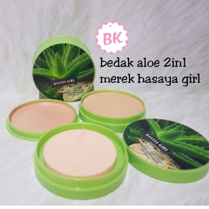 Bedak Aloe 2in1   Kiss Beauty Aloe Vera Foundation And Powder 2in1