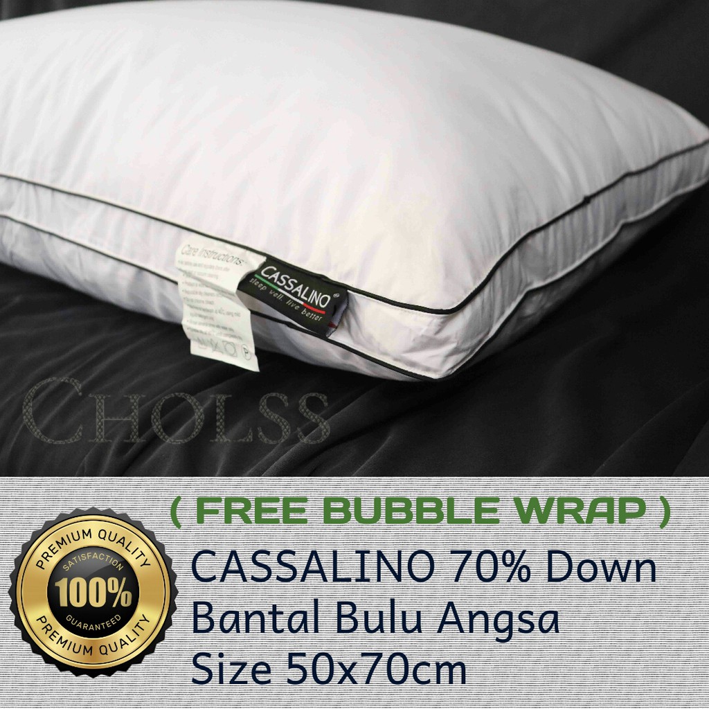 BANTAL CASSALINO 70% Down ( Garansi 5 Tahun ) size: 48x74cm