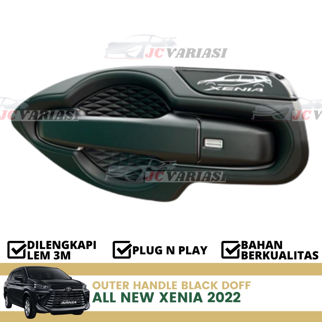OUTER HANDLE PELINGUNG PINTU AKSESORIS XENIA 2022 BLACK DOFF HITAM