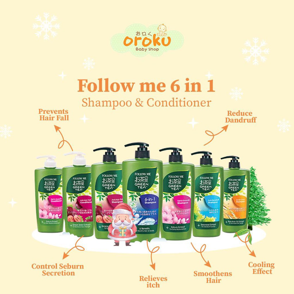 FOLLOW ME GREENTEA SHAMPOO 650ML / SHAMPOO / GREEN TEA