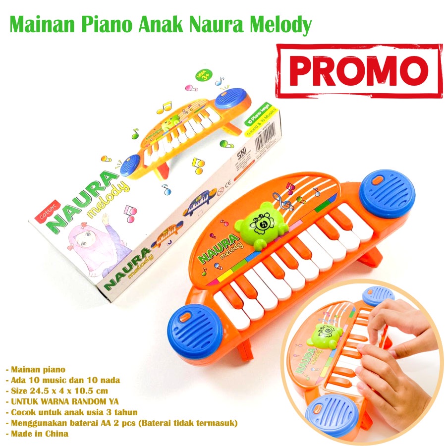 Mainan Alat Musik Piano Anak  - Mainan Edukasi Anak Piano Naura Melody