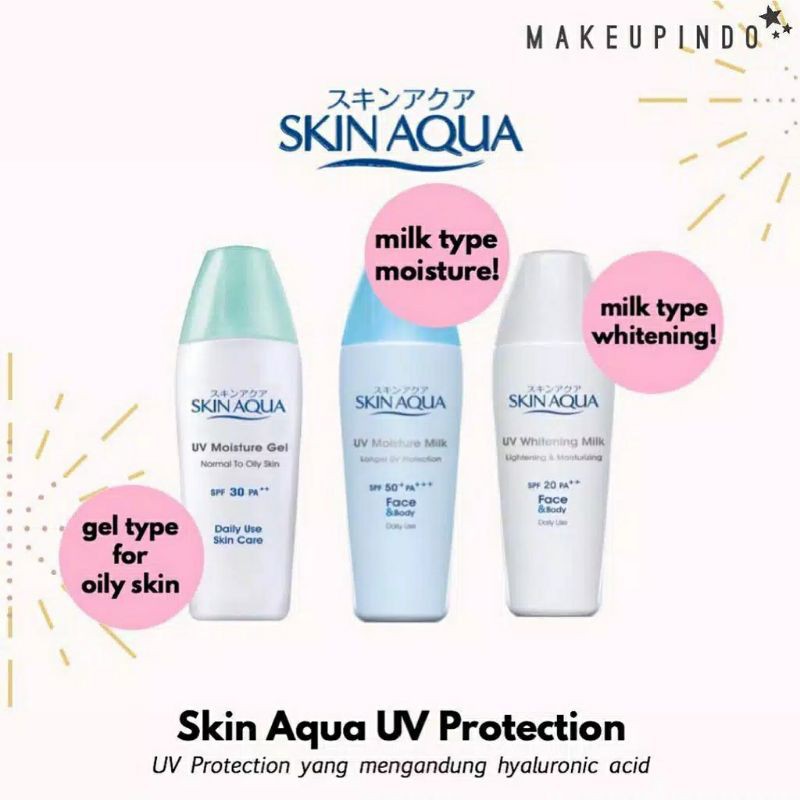 Skin Aqua UV Moisture Milk Spf 50 / moisture gel spf 30