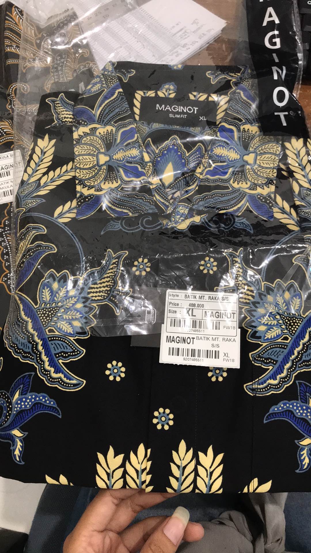 Maginot Kemeja Batik Pria Raka-ss Lengan Pendek