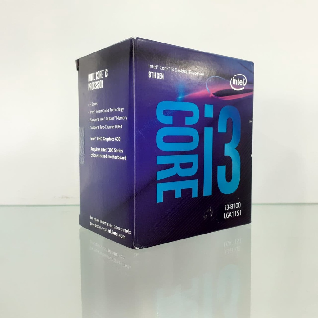 PROCESSOR CORE i3 8100 3,6 GHz Coffee Lake LGA 1151 4 CORE GEN 8 CPU BOX NEW
