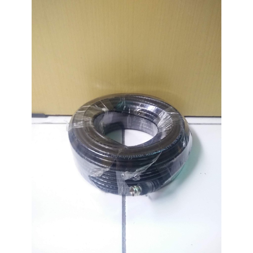 Kabel Antena Parabola Matrix 20 Meter RG6 Lengkap dengan Jack f5