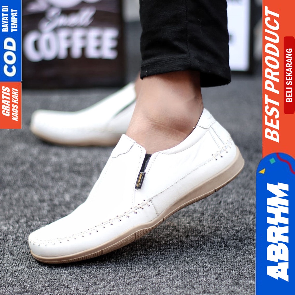 Sepatu Formal Hitam Pantofel Kulit Asli Kerja Pria ABRHM DIVOC