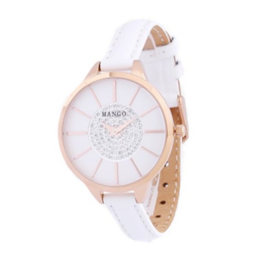 Jam Tangan Wanita Kulit Mango MA6704L-80 - White