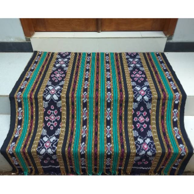 Kain tenun blanket hijau putih terbaru
