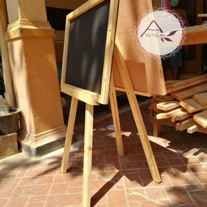 

Papan Menu Kafe 2 Sisi Dekorasi Wedding Kayu Jati Belanda Media Belajar