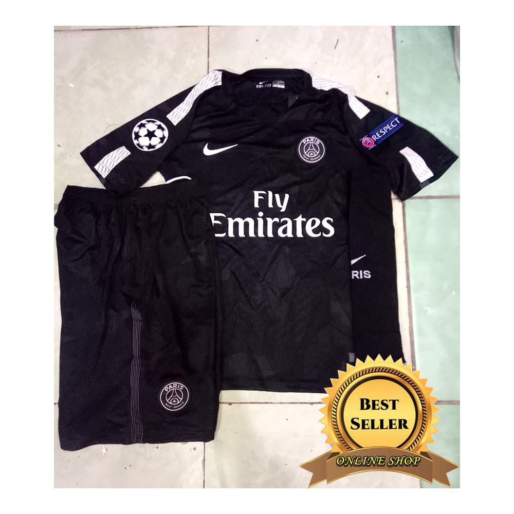 PAKET HEMAT JERSEY BAJU KAOS KAKI CELANA PSG 3RD PARIS SAINT GERMAIN 17/18 PATCH 