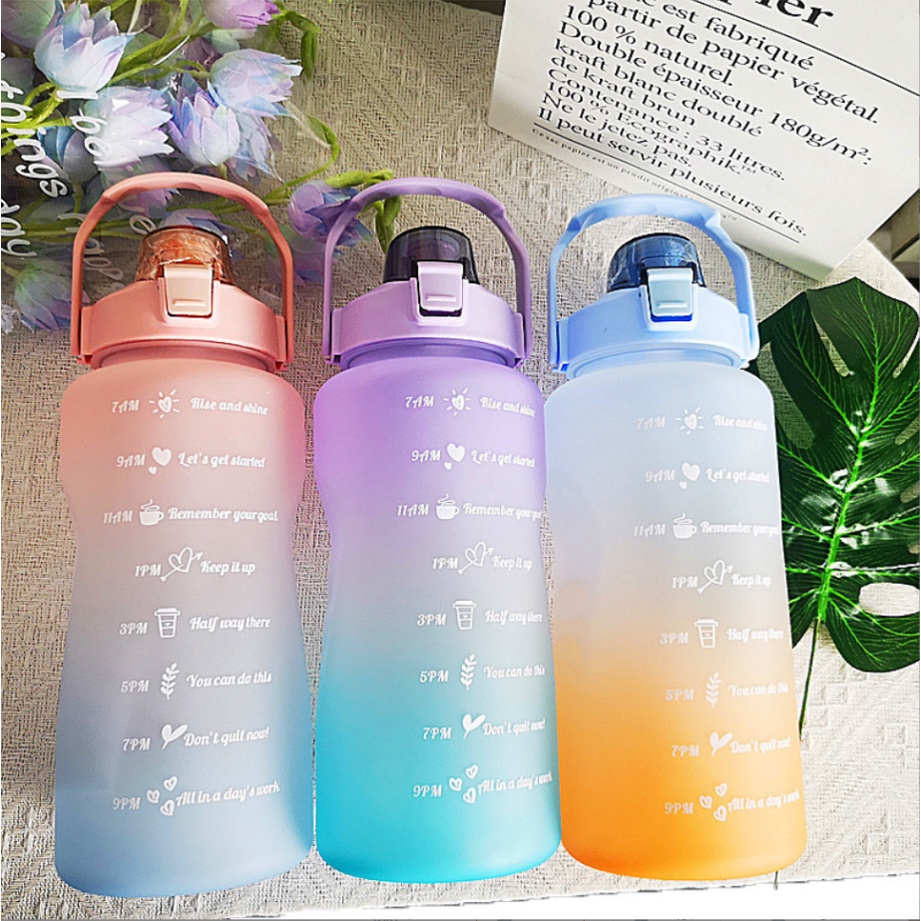 [TULALA SHOP] BOTOL MINUM VIRAL/BOTOL MINUM KOREA VIRAL 1.3 LITER 2.0 LITER VIRAL KAPASITAS 1300ML 1500ML MOTIVATOR PENANDA WAKTU/BOTOL DUDUKAN PONSEL MULTIFUNGSI/DILENGKAPI DENGAN STIKER