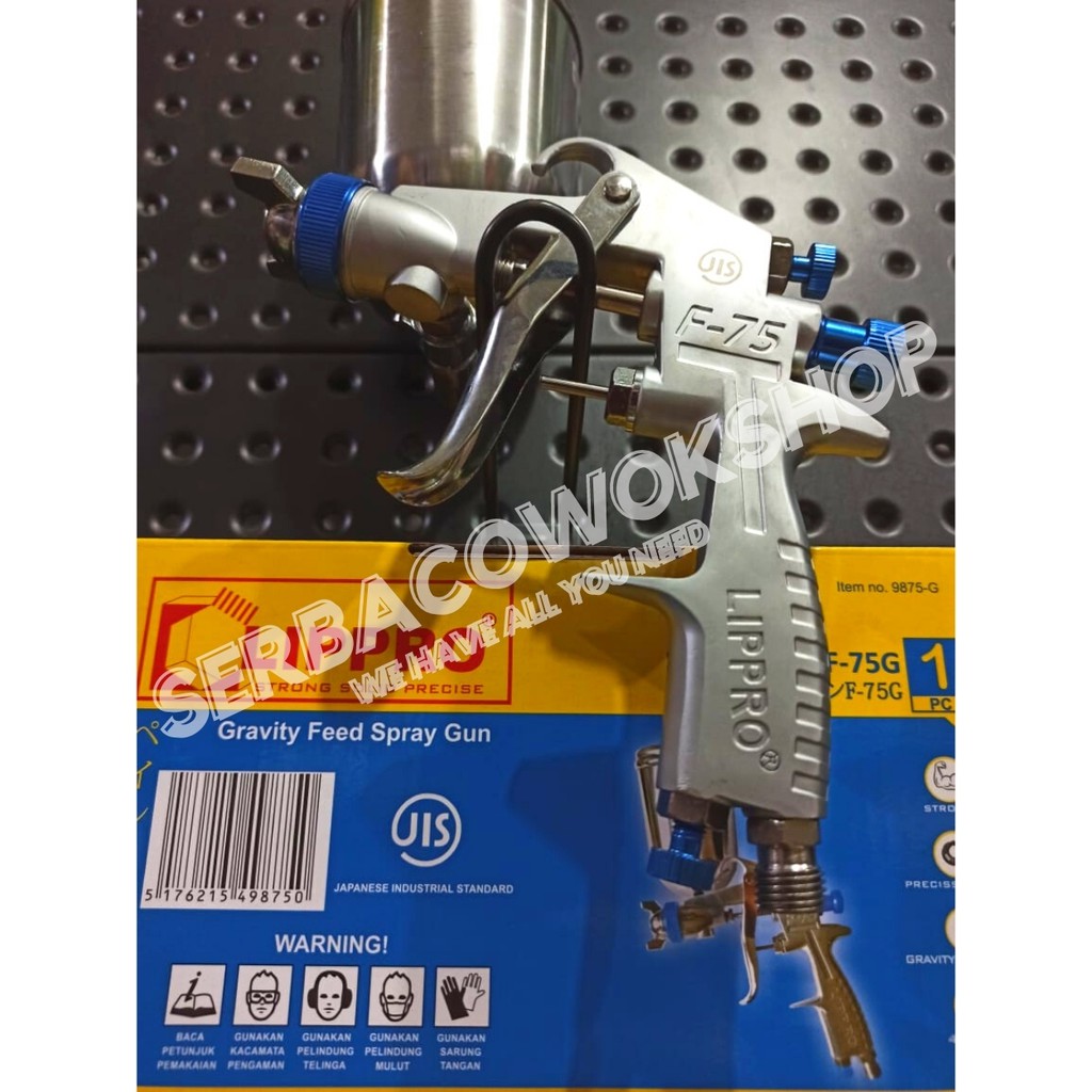 Lippro Spray Gun Tabung Atas F75G Spraygun F75 G Termurah Berkualitas