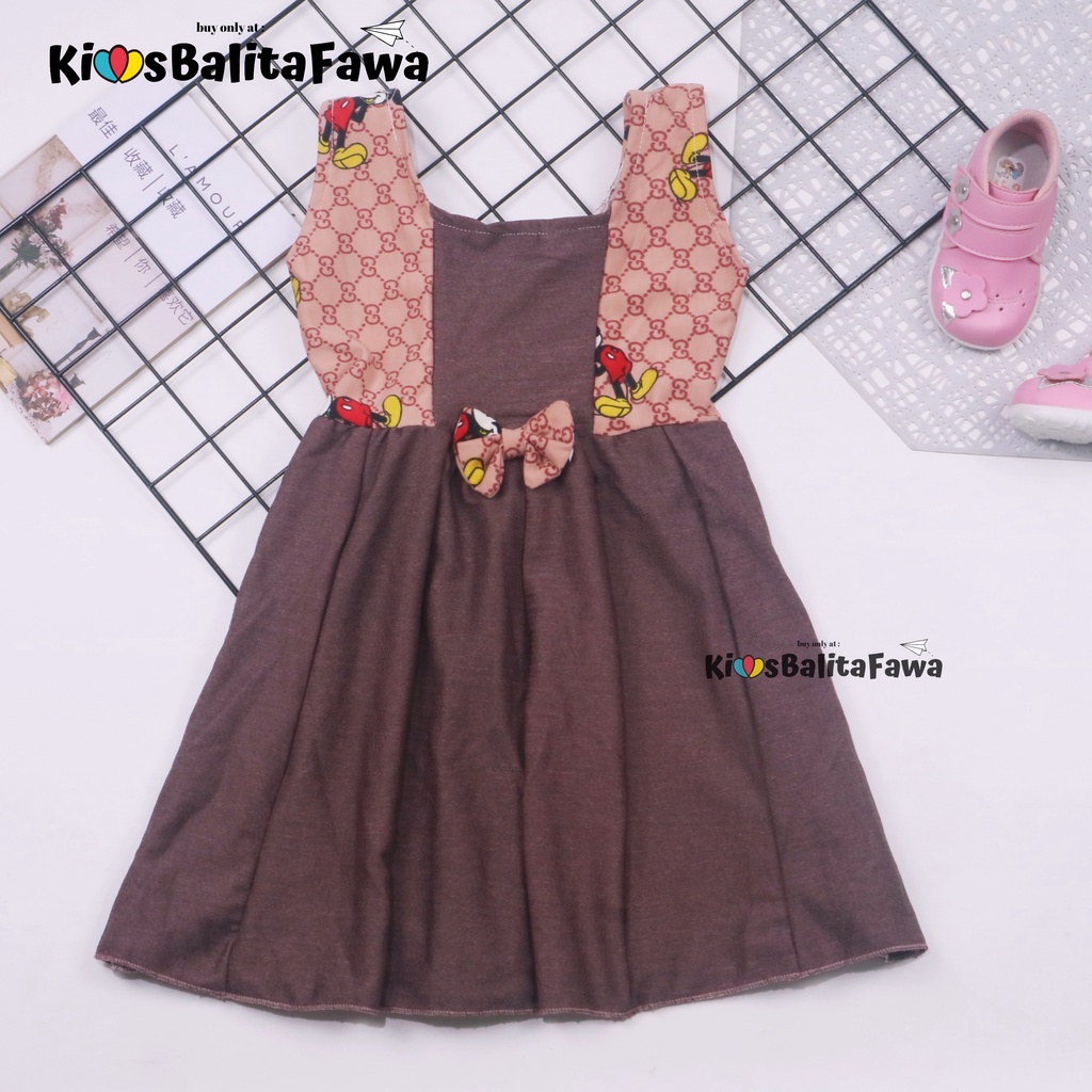 Dress Clairine uk 3-4 Tahun / Baju Anak Perempuan Murah Dres Batik Yukensi Adem Pakaian Pesta Gaun
