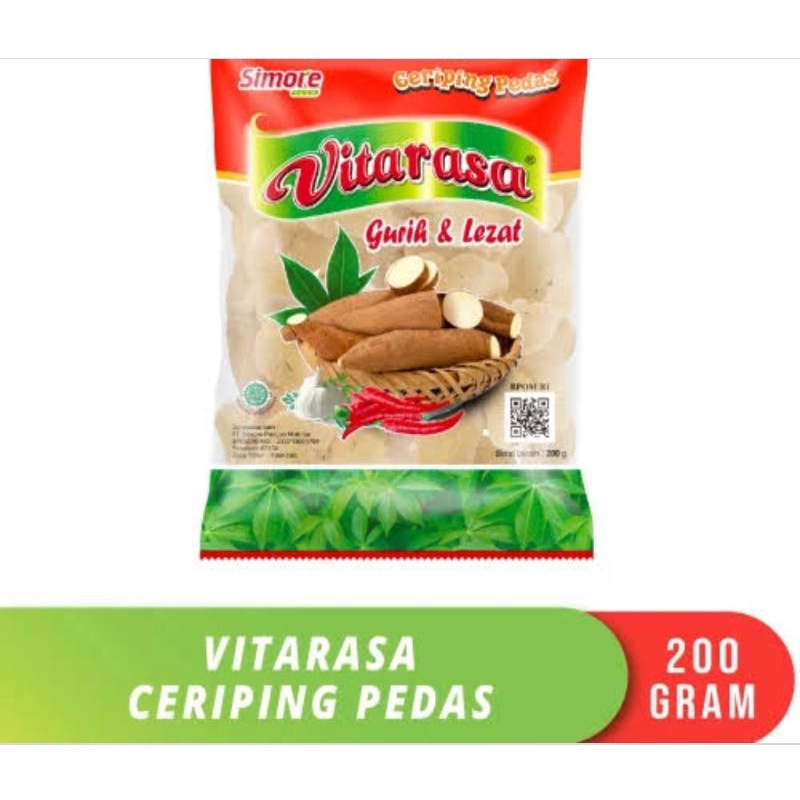 Vitarasa Keripik Kerupuk Singkong Ceriping Pedas 200G