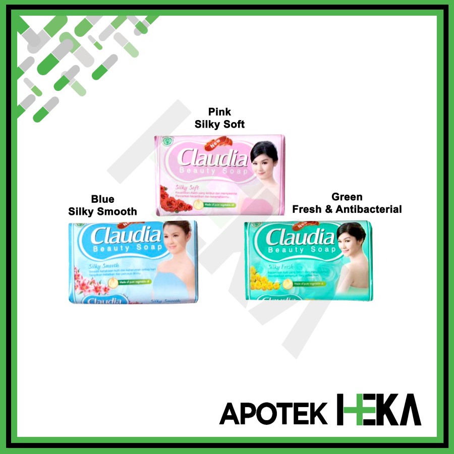 Claudia Beauty Bar Soap Sabun Batang 60 gr Antibakteri Pink Biru Hijau (SEMARANG)