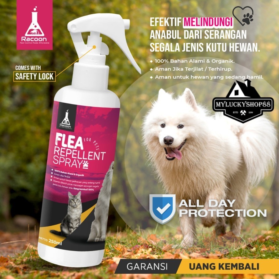 RACOON Semprotan Anti Kutu Hewan Anjing Kucing Flea Repellent Spray