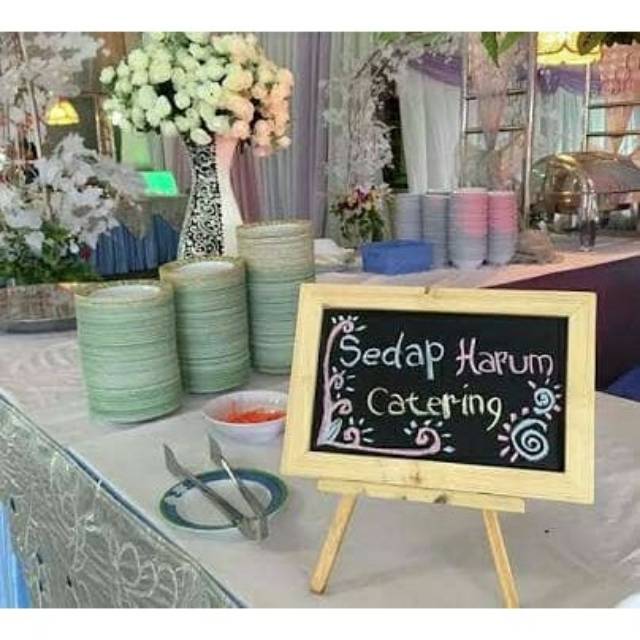 

Papan Tulis Standing Mini Chalkboard 30*20 Murah Kaki 30cm