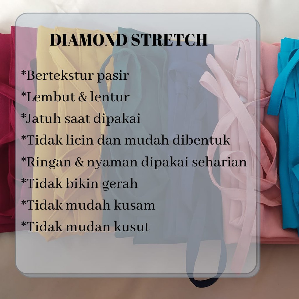 Hijab simple BERGO MARYAM Non Pet Tali Diamond Premium OriAulana Grosir Jilbab dan Kerudung Termurah-3