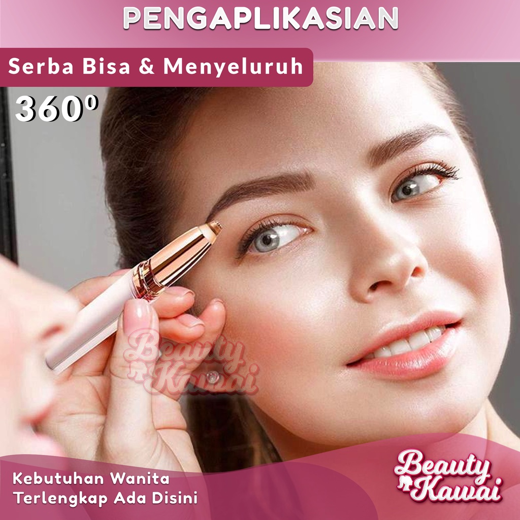 Cukur Alis Pencukur Rambut Eyebrow Shaver Cukuran Elektrik Trimmer Hair Flawless