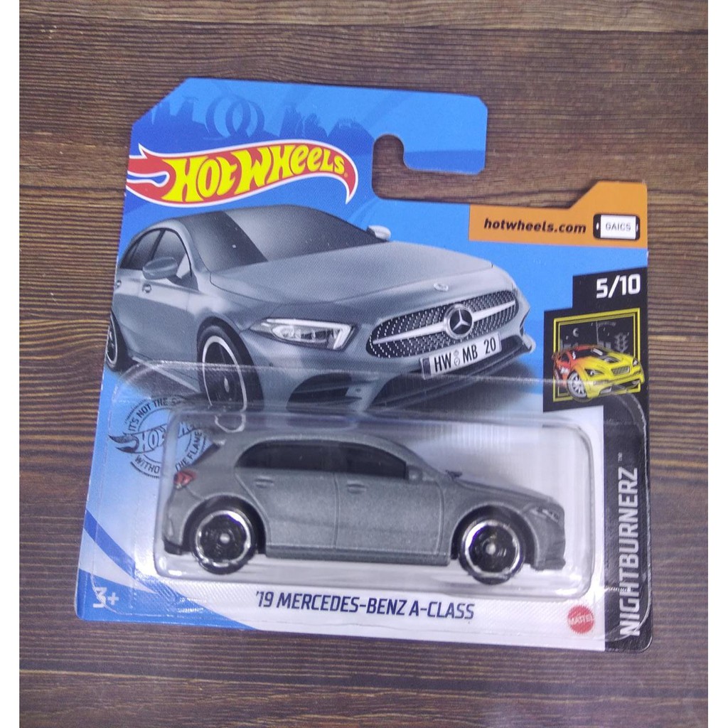 Hot Wheels 19 Mercedes Benz A Class Silver HW Short Card Nightburnerz 5/10