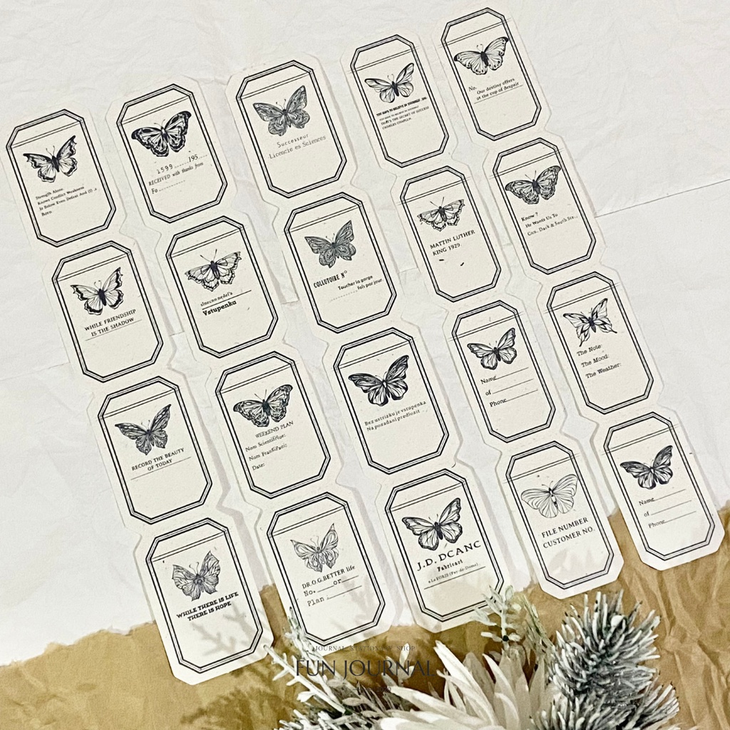 

TEAR TAG THICK PAPER UNTUK JURNAL JOURNAL PLANNING PLANNER SCRAPBOOK BUJO DIY