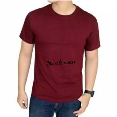 Noveli wear - T Shirt Kaos polos pria lengan pendek | atasan baju kaos seragam polos M L XL XXL