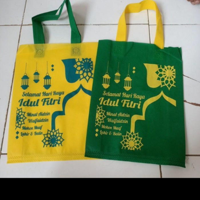 

NEW Goodie bag Lebaran 25x35 1 sisi 1 warna - Hijau