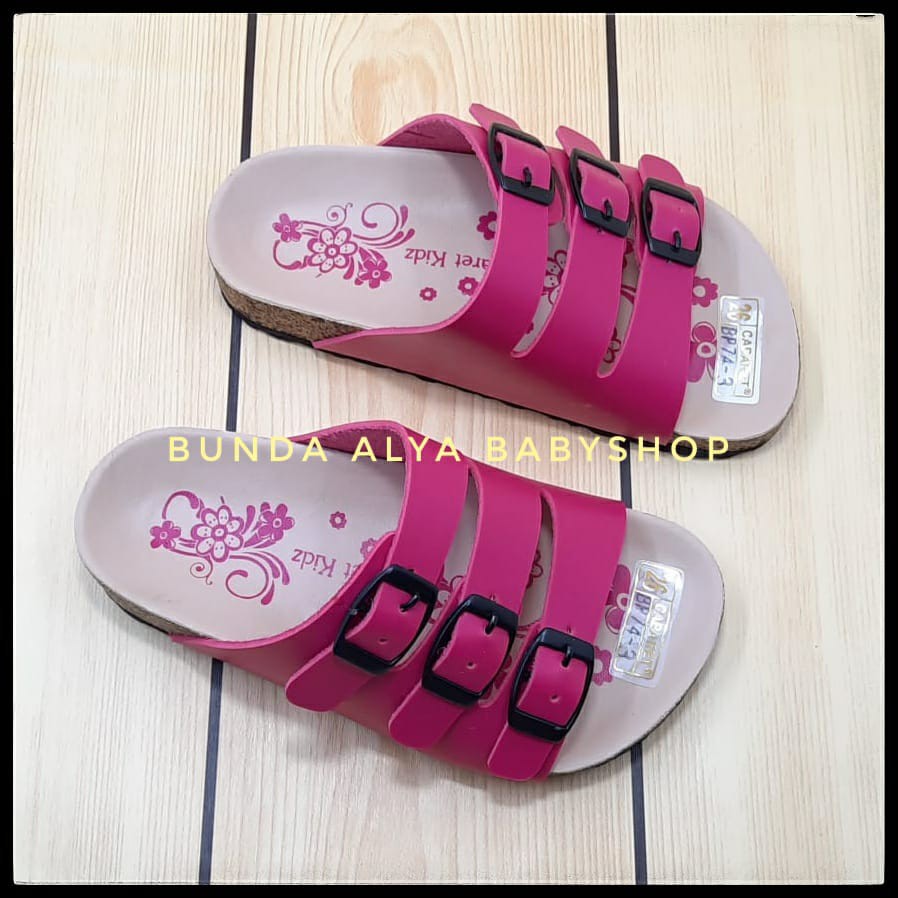 Sendal Anak Perempuan Slop Usia 5 6 Tahun PREMIUM FANTA - Sandal Anak Cewek Bunga Size 27 - 29 Alas Karet Anti Licin