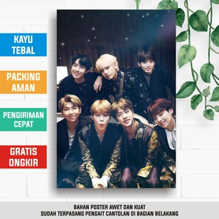 POSTER KAYU BTS  EXO BLACKPINK KPOP HIASAN  DINDING DEKORASI 